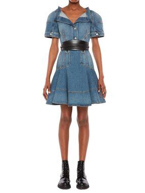 alexander mcqueen tuxedo mini dress NEW ALEXANDER MCQUEEN SEXY TUXEDO MINI DRESS SZ 42 MRSP $2540 CURRENT
